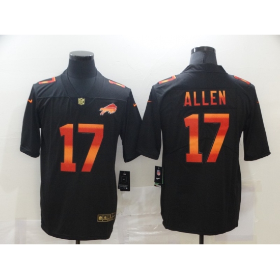 Men's Buffalo Bills #17 Josh Allen Black colorful Nike Limited Jersey - Ujersey