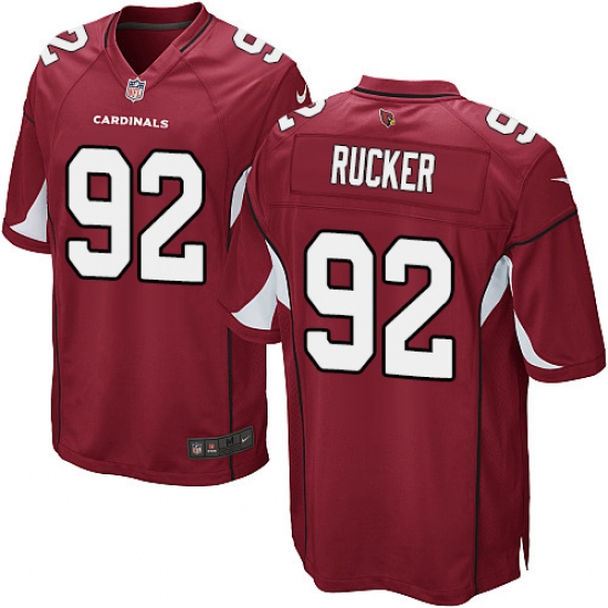 Men's Nike Arizona Cardinals #92 Frostee Rucker Game Red Team Color NFL Jersey - Ujersey