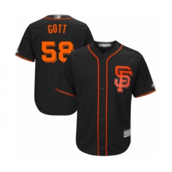 Youth San Francisco Giants #58 Trevor Gott Authentic Black Alternate Cool Base Baseball Player Jersey - Ujersey