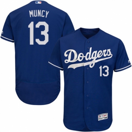 Men's Majestic Los Angeles Dodgers #13 Max Muncy Royal Blue Flexbase Authentic Collection MLB Jersey - Ujersey