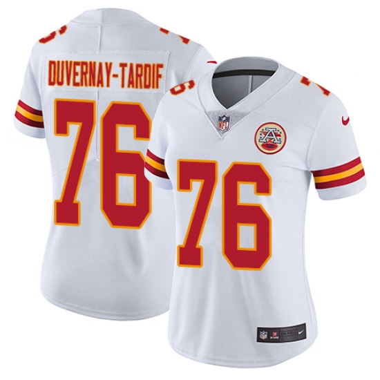 Women's Nike Kansas City Chiefs #76 Laurent Duvernay-Tardif White Vapor Untouchable Limited Player NFL Jersey - Ujersey