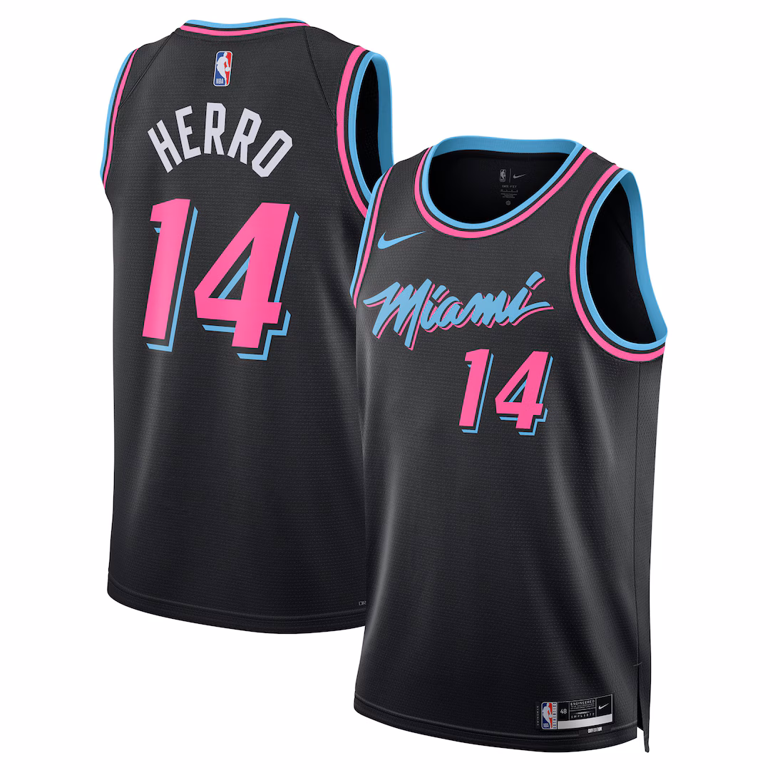 Unisex Miami Heat Tyler Herro Nike Black 2025/26 Swingman Jersey - City Edition