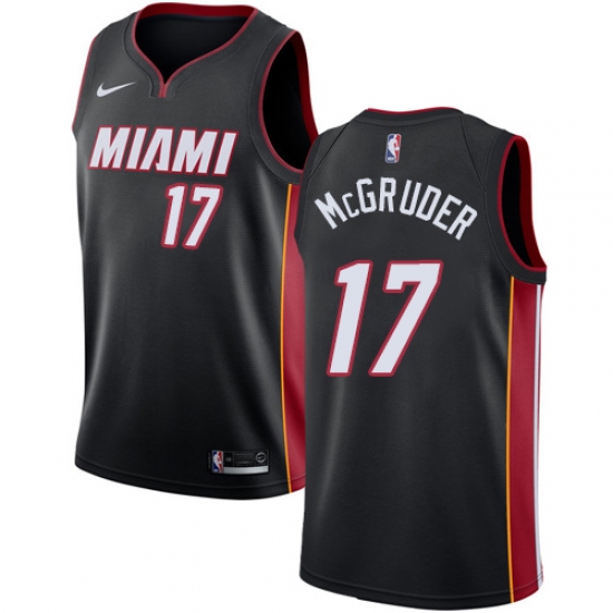 Women's Nike Miami Heat #17 Rodney McGruder Swingman Black NBA Jersey - Icon Edition - Ujersey