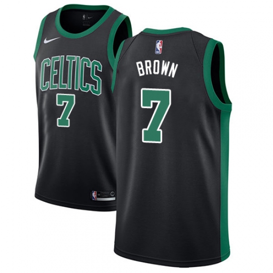 Men's Adidas Boston Celtics #7 Jaylen Brown Authentic Black NBA Jersey - Statement Edition - Ujersey
