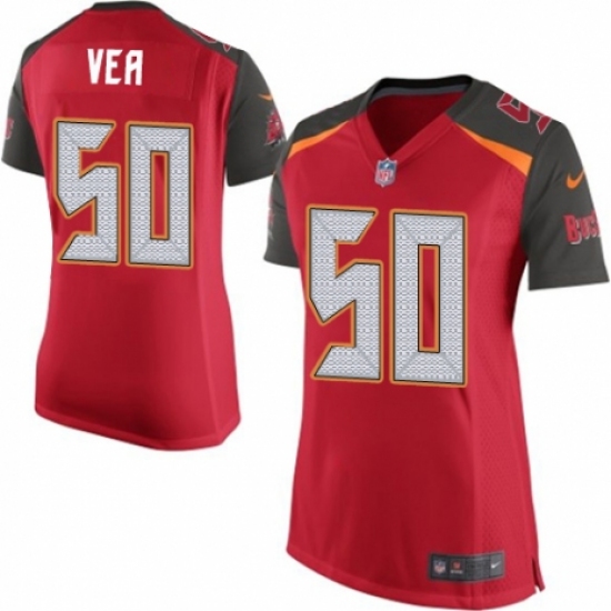 Women's Nike Tampa Bay Buccaneers #50 Vita Vea Game Red Team Color NFL Jersey - Ujersey