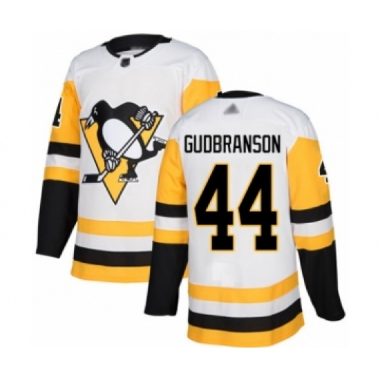Men's Pittsburgh Penguins #44 Erik Gudbranson Authentic White Away Hockey Jersey - Ujersey