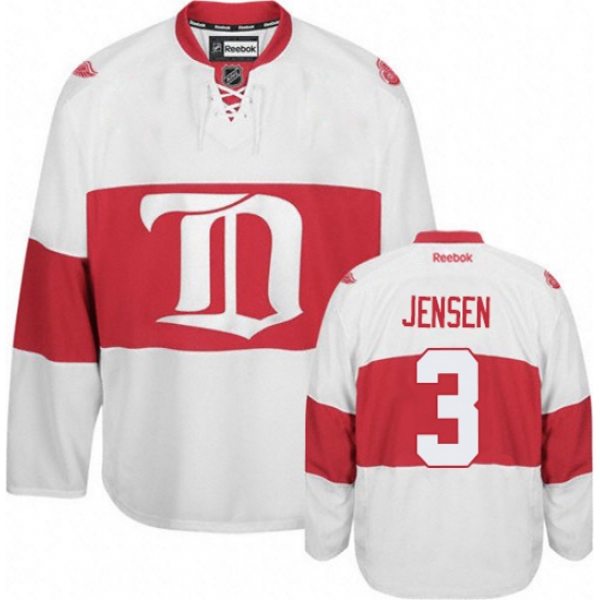 Women's Reebok Detroit Red Wings #3 Nick Jensen Authentic White Third NHL Jersey - Ujersey