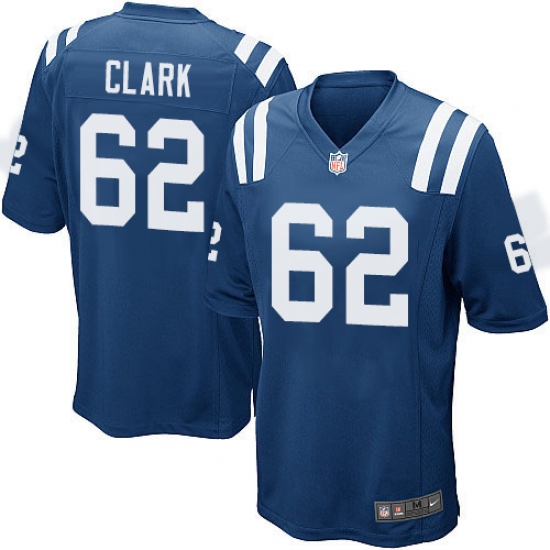 Men's Nike Indianapolis Colts #62 Le'Raven Clark Game Royal Blue Team Color NFL Jersey - Ujersey