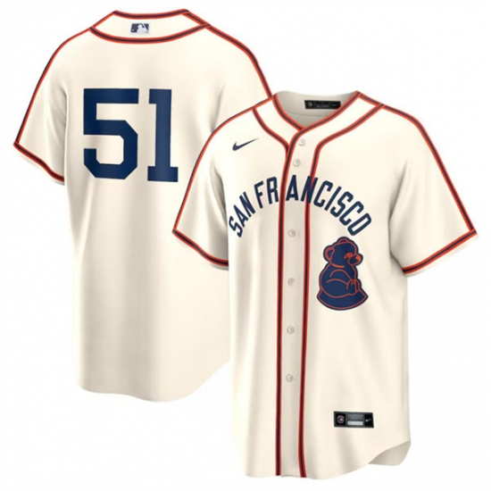 Men's San Francisco Giants #51 Jung Hoo Lee Cream 2024 Rickwood Classic Stitched Baseball Jersey - Ujersey