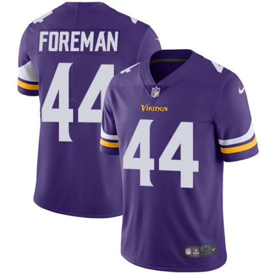 Men's Nike Minnesota Vikings #44 Chuck Foreman Purple Team Color Vapor Untouchable Limited Player NFL Jersey - Ujersey