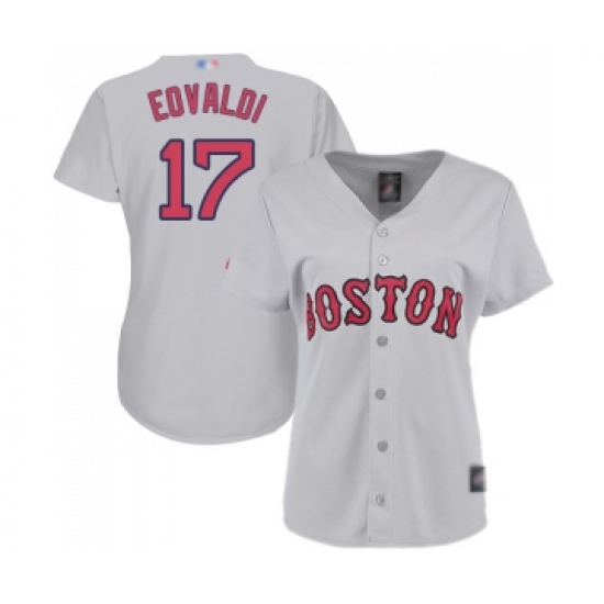 Women's Boston Red Sox #17 Nathan Eovaldi Replica Grey Road Baseball Jersey - Ujersey