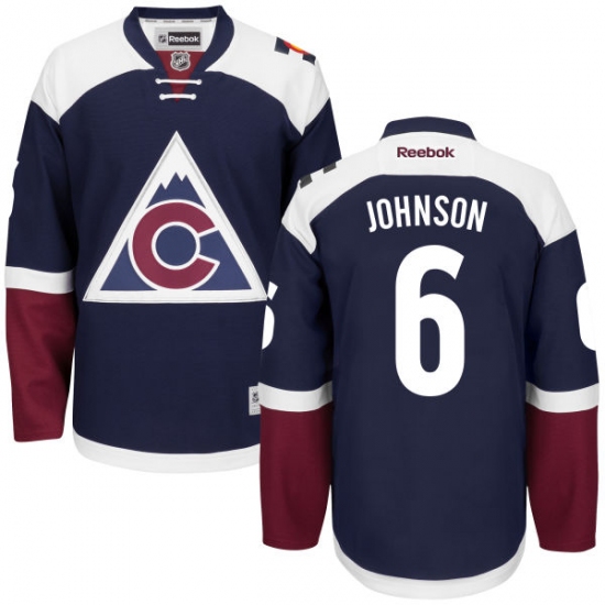 Youth Reebok Colorado Avalanche #6 Erik Johnson Authentic Blue Third NHL Jersey - Ujersey