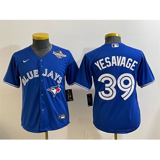 Youth Toronto Blue Jays #39 Trey Yesavage Royal 2025 World Series Cool Base Stitched Baseball Jersey - Ujersey