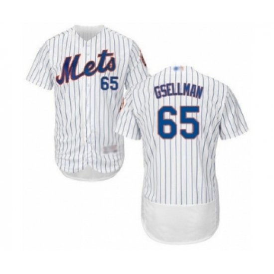 Men's New York Mets #65 Robert Gsellman White Home Flex Base Authentic Collection Baseball Player Jersey - Ujersey