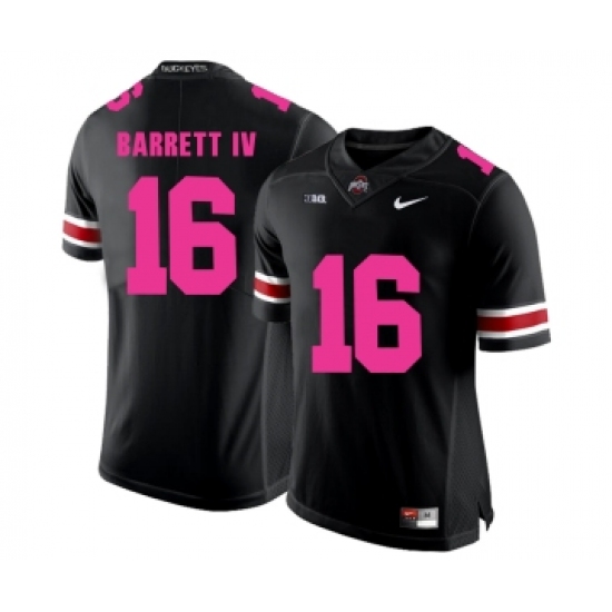 Ohio State Buckeyes 16 J.T. Barrett Black 2018 Breast Cancer Awareness College Football Jersey - Ujersey