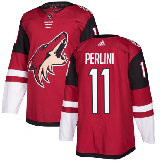 Men's Adidas Arizona Coyotes #11 Brendan Perlini Authentic Burgundy Red Home NHL Jersey - Ujersey