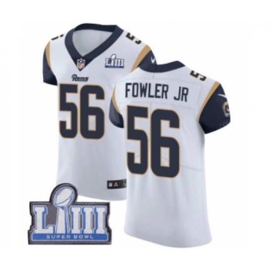 Men's Nike Los Angeles Rams #56 Dante Fowler Jr White Vapor Untouchable Elite Player Super Bowl LIII Bound NFL Jersey - Ujersey