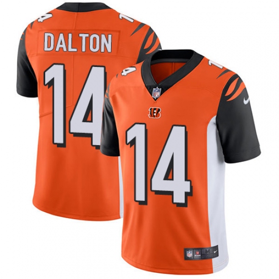 Youth Nike Cincinnati Bengals #14 Andy Dalton Vapor Untouchable Limited Orange Alternate NFL Jersey - Ujersey