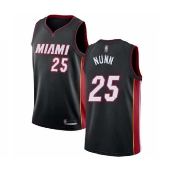 Youth Miami Heat #25 Kendrick Nunn Swingman Black Basketball Jersey - Icon Edition - Ujersey