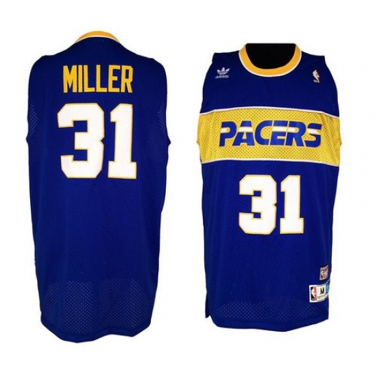 Men's Mitchell and Ness Indiana Pacers #31 Reggie Miller Swingman Blue Throwback NBA Jersey - Ujersey