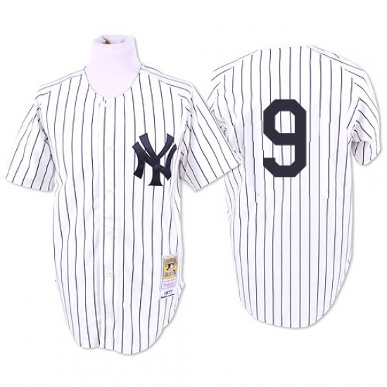 Men's Mitchell and Ness 1961 New York Yankees #9 Roger Maris Authentic White Throwback MLB Jersey - Ujersey