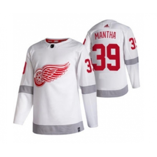 Men's Detroit Red Wings #39 Anthony Mantha White 2020-21 Reverse Retro Alternate Hockey Jersey - Ujersey