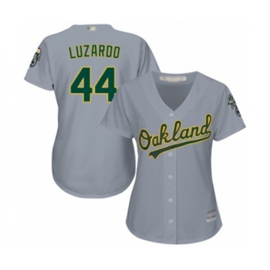 Women's Oakland Athletics #44 Jesus Luzardo Authentic Grey Road Cool Base Baseball Player Jersey - Ujersey