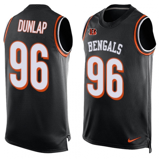 Men's Nike Cincinnati Bengals #96 Carlos Dunlap Limited Black Player Name & Number Tank Top NFL Jersey - Ujersey