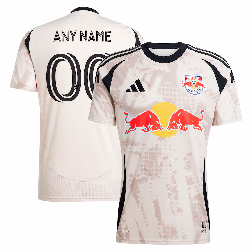 Men's New York Red Bulls adidas Tan 2025 Stone Kit Replica Custom Jersey