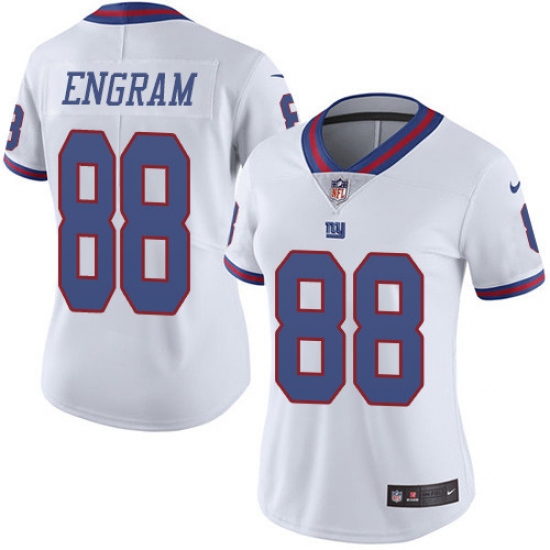 Women's Nike New York Giants #88 Evan Engram Limited White Rush Vapor Untouchable NFL Jersey - Ujersey