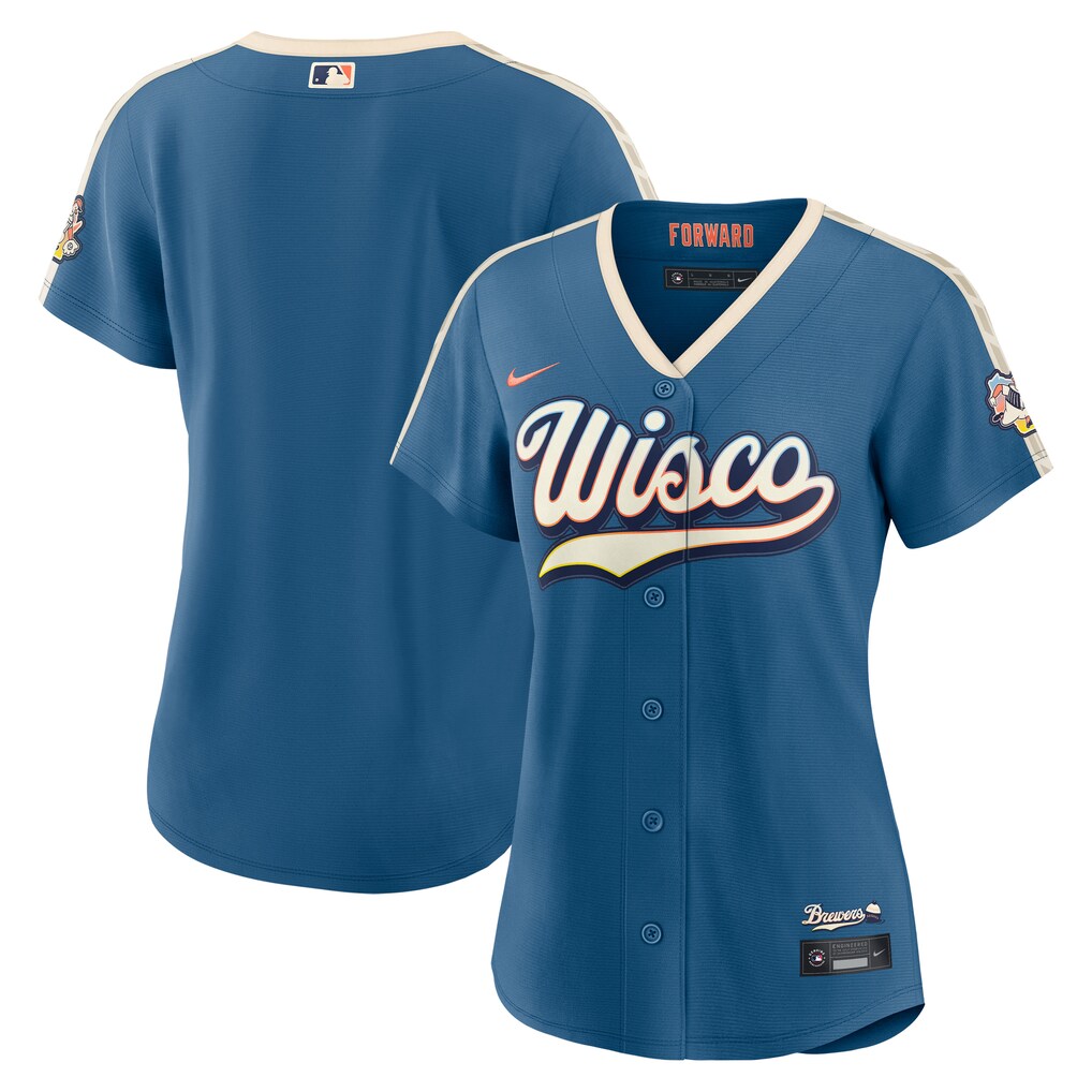 Women's Milwaukee Brewers Nike Mineral Blue 2026 City Connect Stadium Jersey - U-jersey