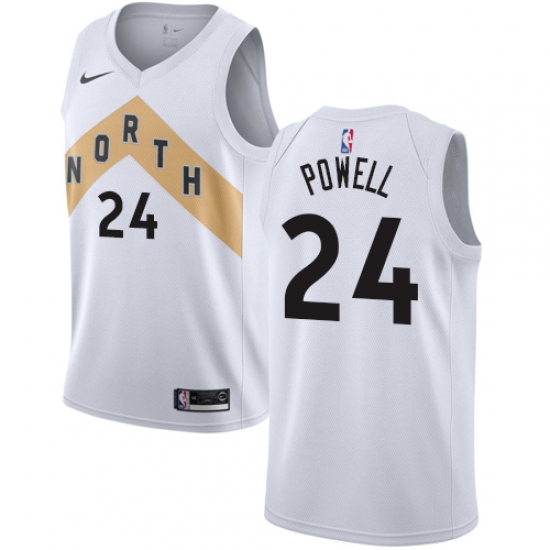 Youth Nike Toronto Raptors #24 Norman Powell Swingman White NBA Jersey - City Edition - Ujersey