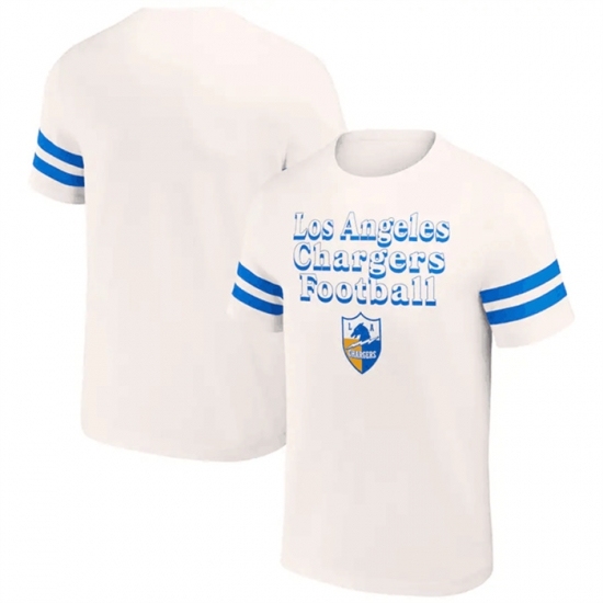 Men's Los Angeles Chargers Cream X Darius Rucker Collection Vintage T Shirt - Ujersey