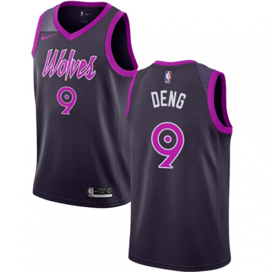 Women's Nike Minnesota Timberwolves #9 Luol Deng Swingman Purple NBA Jersey - City Edition - Ujersey