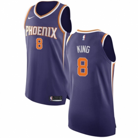 Men's Nike Phoenix Suns #8 George King Authentic Purple NBA Jersey - Icon Edition - Ujersey