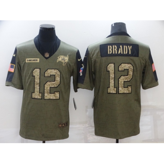 Men's Tampa Bay Buccaneers #12 Tom Brady Nike Camo 2021 Salute To Service Limited Player Jersey - Ujersey