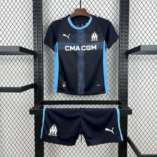 Marseille Soccer Jersey Away Kids Kit Jerseys+Shorts 2025/26 - U-jersey