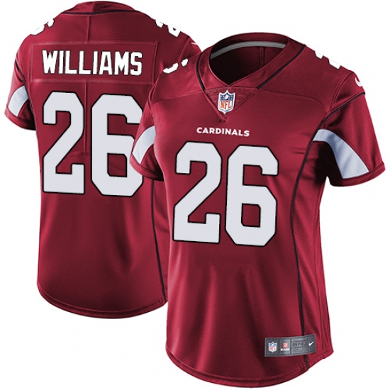 Women's Nike Arizona Cardinals #26 Brandon Williams Red Team Color Vapor Untouchable Limited Player NFL Jersey - Ujersey