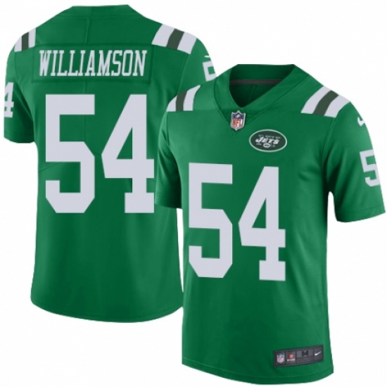 Youth Nike New York Jets #54 Avery Williamson Limited Green Rush Vapor Untouchable NFL Jersey - Ujersey