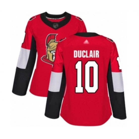 Women's Ottawa Senators #10 Anthony Duclair Authentic Red Home Hockey Jersey - Ujersey