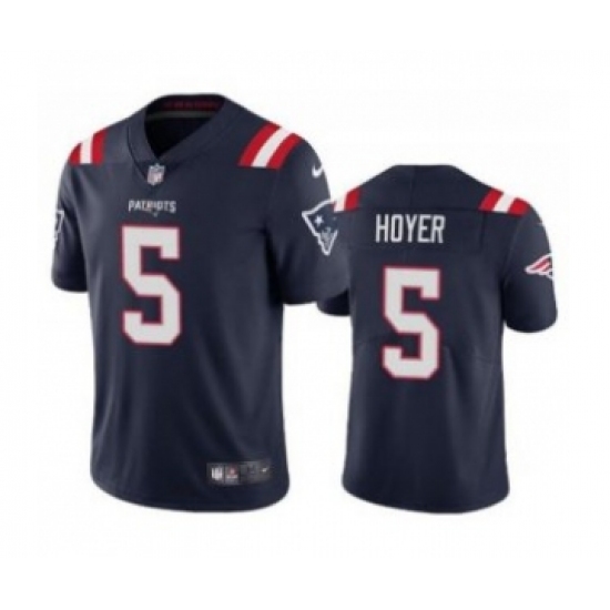 Men's New England Patriots #5 Brian Hoyer Navy 2021 Vapor Untouchable Limited Stitched Jersey - Ujersey