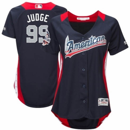 Women's Majestic New York Yankees #99 Aaron Judge Game Navy Blue American League 2018 MLB All-Star MLB Jersey - Ujersey