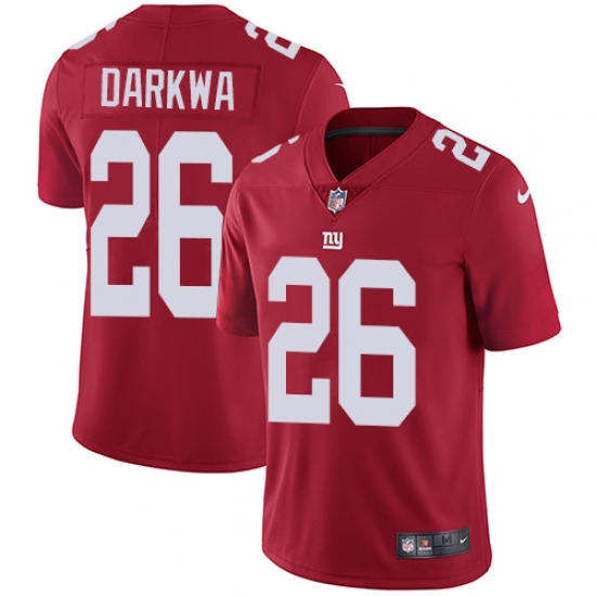 Youth Nike New York Giants #26 Orleans Darkwa Red Alternate Vapor Untouchable Elite Player NFL Jersey - Ujersey