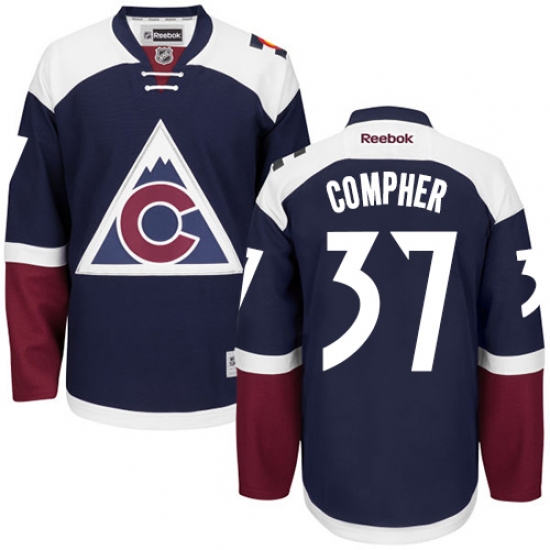 Youth Reebok Colorado Avalanche #37 J.T. Compher Authentic Blue Third NHL Jersey - Ujersey