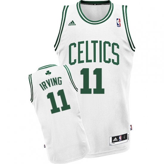 Youth Adidas Boston Celtics #11 Kyrie Irving Swingman White Home NBA Jersey - Ujersey