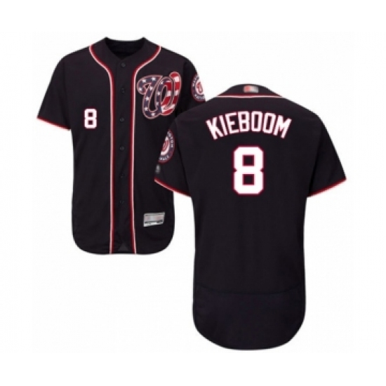 Men's Washington Nationals #8 Carter Kieboom Navy Blue Alternate Flex Base Authentic Collection Baseball Player Jersey - Ujersey