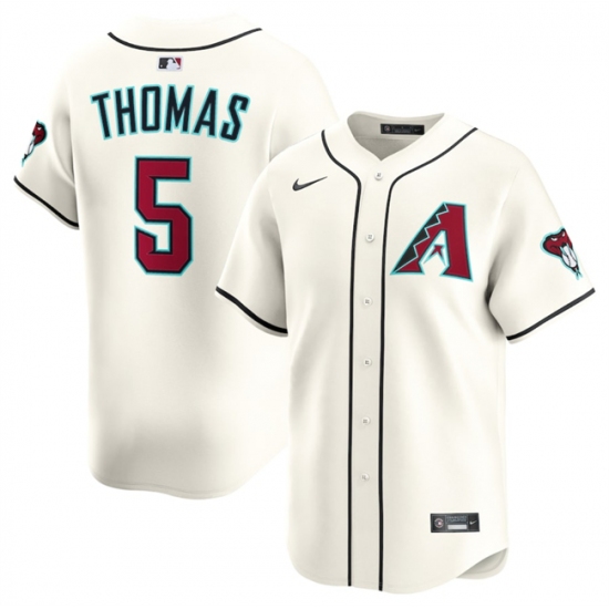 Men's Arizona Diamondbacks #5 Alek Thomas Cream Limited Stitched Baseball Jersey - Ujersey