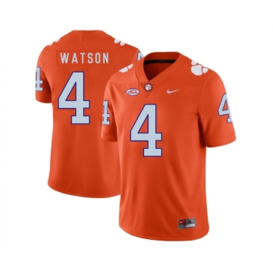 Clemson Tigers 4 Deshaun Watson Orange Nike College Football Jersey - Ujersey