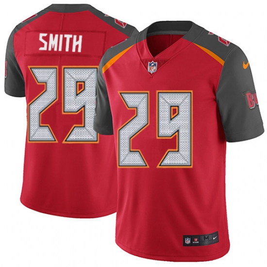 Youth Nike Tampa Bay Buccaneers #29 Ryan Smith Red Team Color Vapor Untouchable Limited Player NFL Jersey - Ujersey