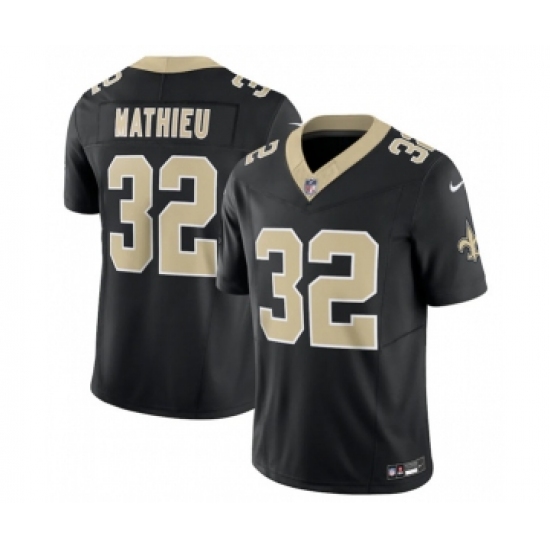 Men's New Orleans Saints #32 Tyrann Mathieu Black 2023 F.U.S.E. Vapor Untouchable Limited Stitched Jersey - Ujersey